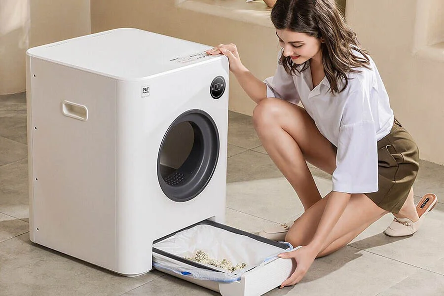 cat self cleaning litter box